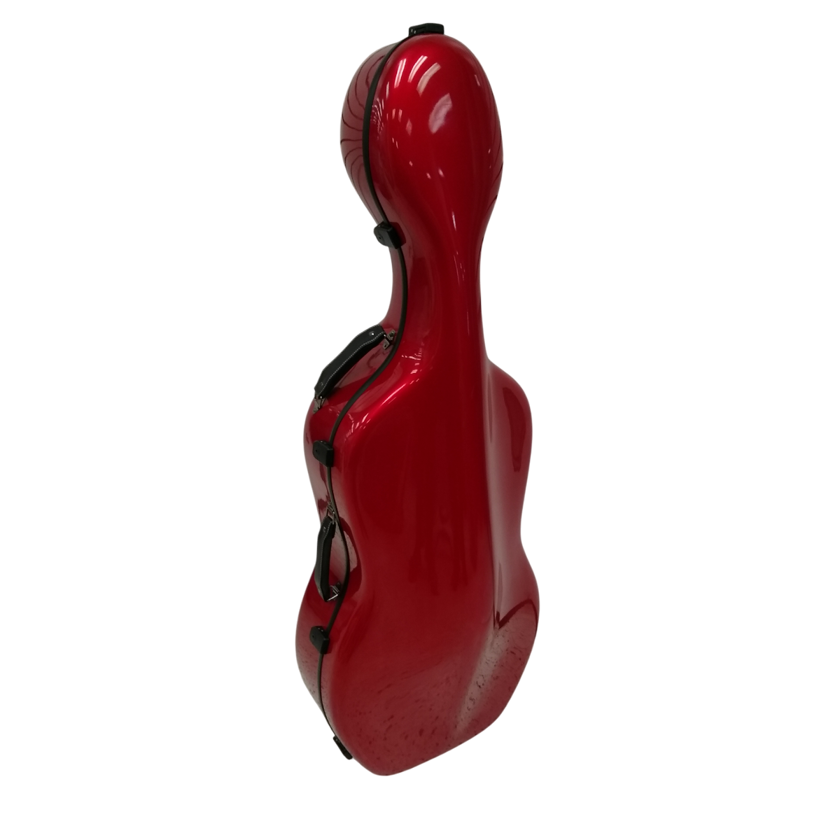 Enthral II Cello Case – Poly Carbon Fiber – Red Sparkle - Image 2