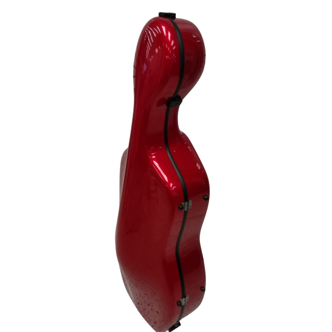 Enthral II Cello Case – Poly Carbon Fiber – Red Sparkle - Image 3