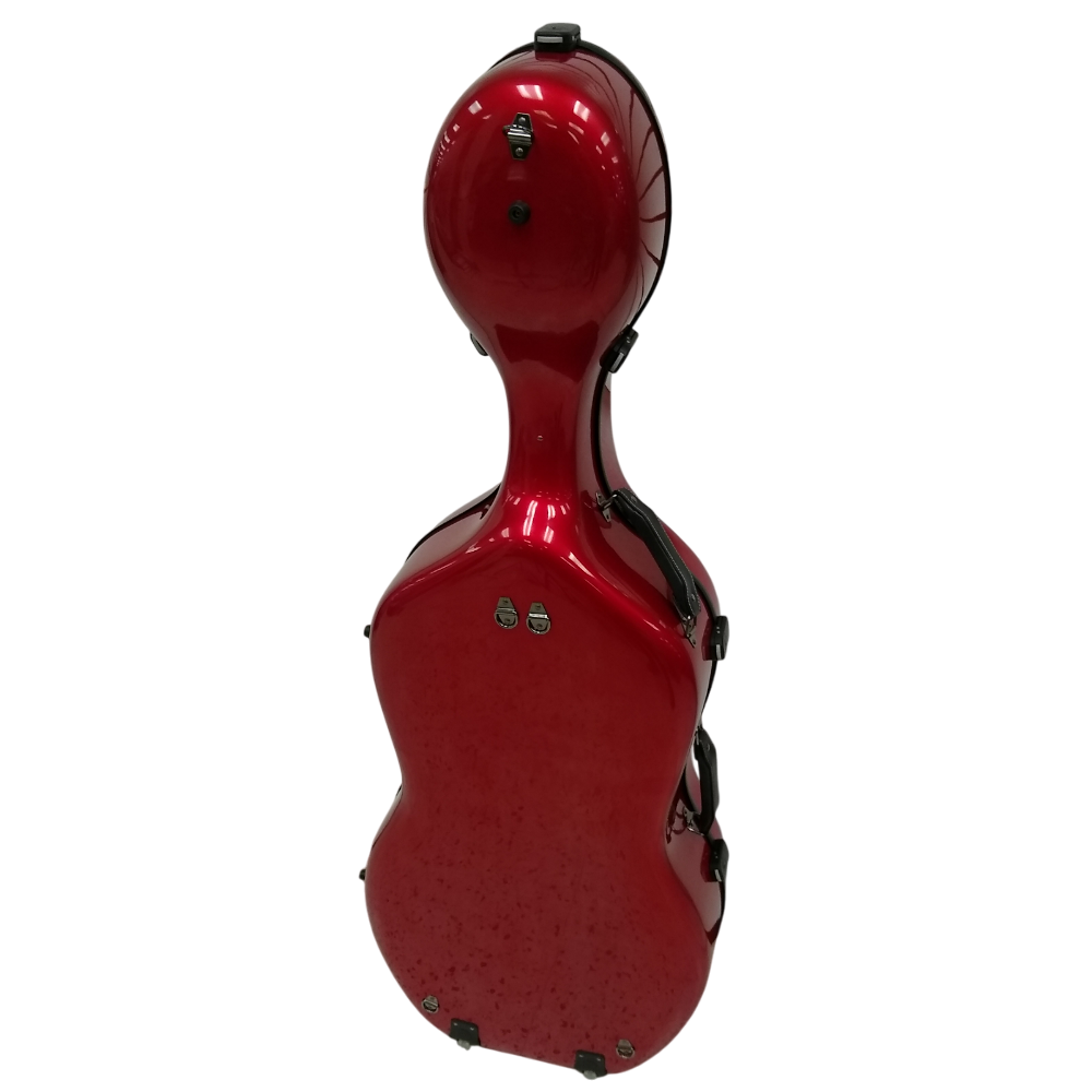 Enthral II Cello Case – Poly Carbon Fiber – Red Sparkle - Image 4