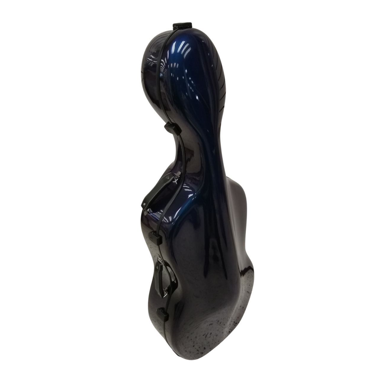 Enthral II Cello Case – Poly Carbon Fiber – Blue Sparkle - Image 2