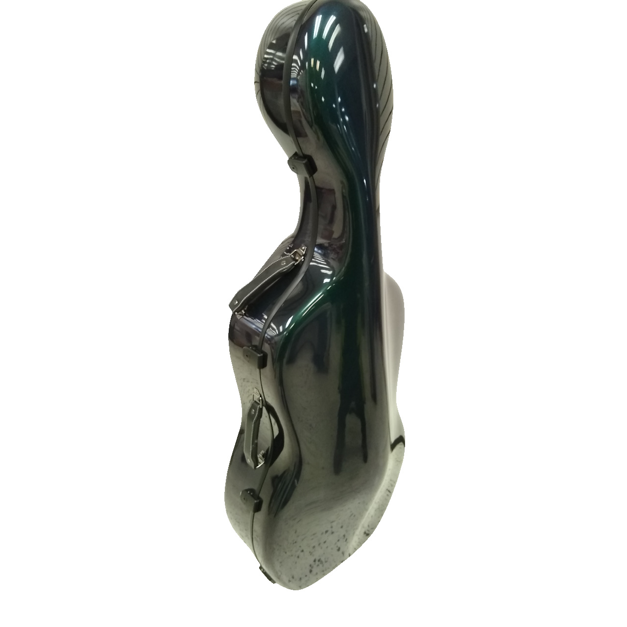 Enthral II Cello Case – Poly Carbon Fiber – Green Sparkle - Image 3